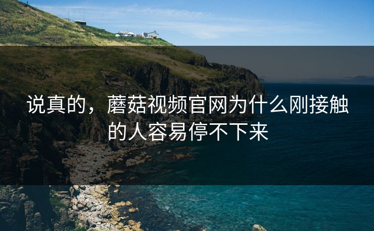 说真的，蘑菇视频官网为什么刚接触的人容易停不下来  第1张