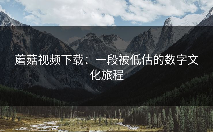 蘑菇视频下载：一段被低估的数字文化旅程  第1张
