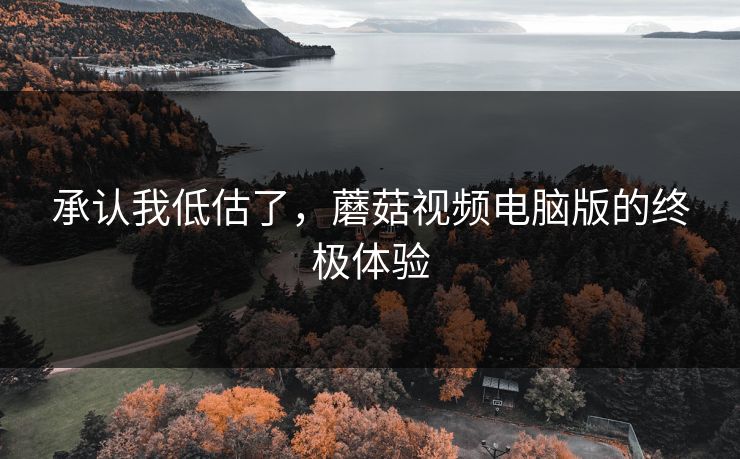 承认我低估了，蘑菇视频电脑版的终极体验  第1张