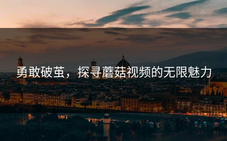 勇敢破茧，探寻蘑菇视频的无限魅力  第1张