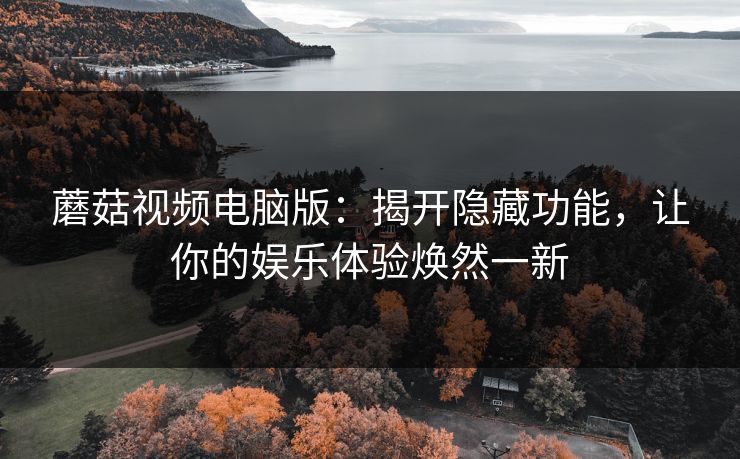 蘑菇视频电脑版：揭开隐藏功能，让你的娱乐体验焕然一新  第1张
