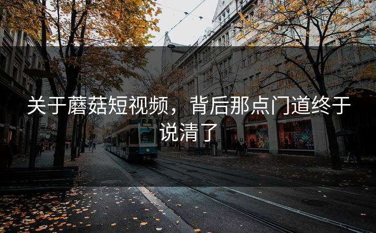 关于蘑菇短视频，背后那点门道终于说清了  第1张